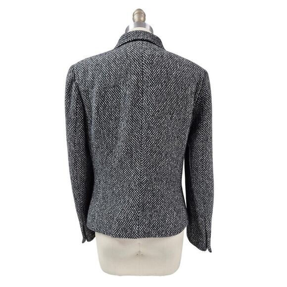 LRL Green Label Lauren Ralph Lauren Wool Tweed Blazer Black/Tan S&P Sz 8 NWOT - Picture 3 of 5